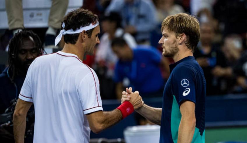 David Goffin and Roger Federer