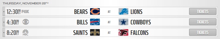 nfl thanksgiving day games schedule