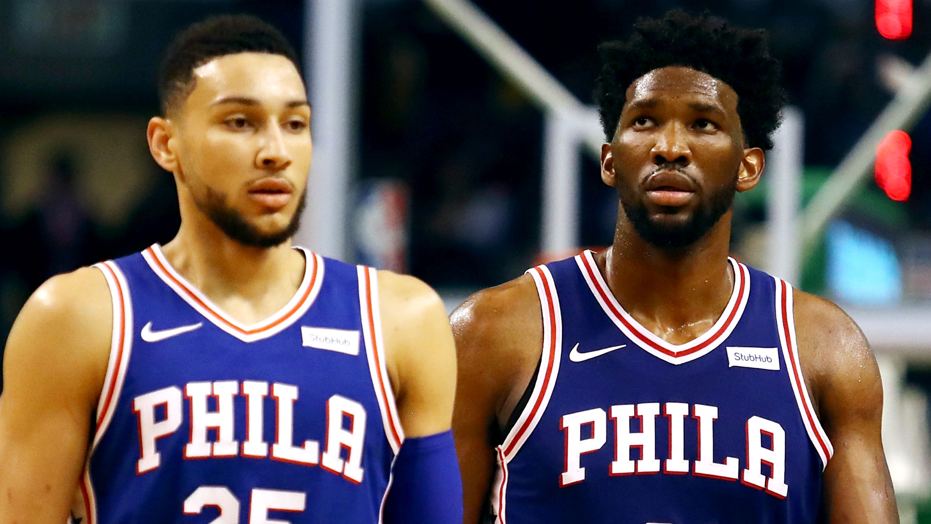 Ben Simmons and Joel Embiid